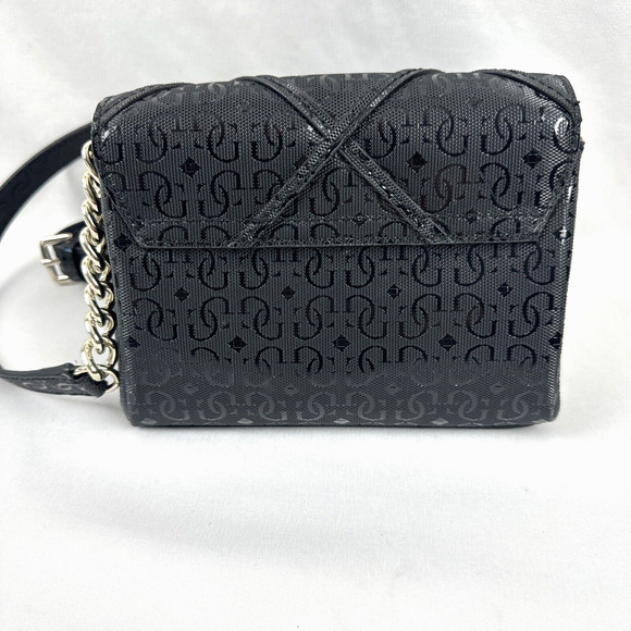 Guess 1981 Crossbody Handbag Black Purse Chain Strap - Picture 4 of 14